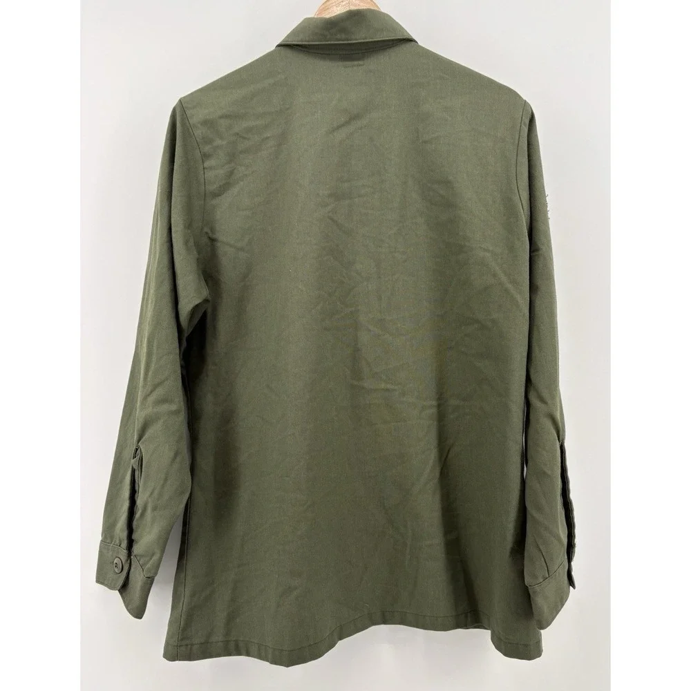 US Air‎ Force OG-507 Utility Shirt Vintage Military Olive Green Vietnam Dura